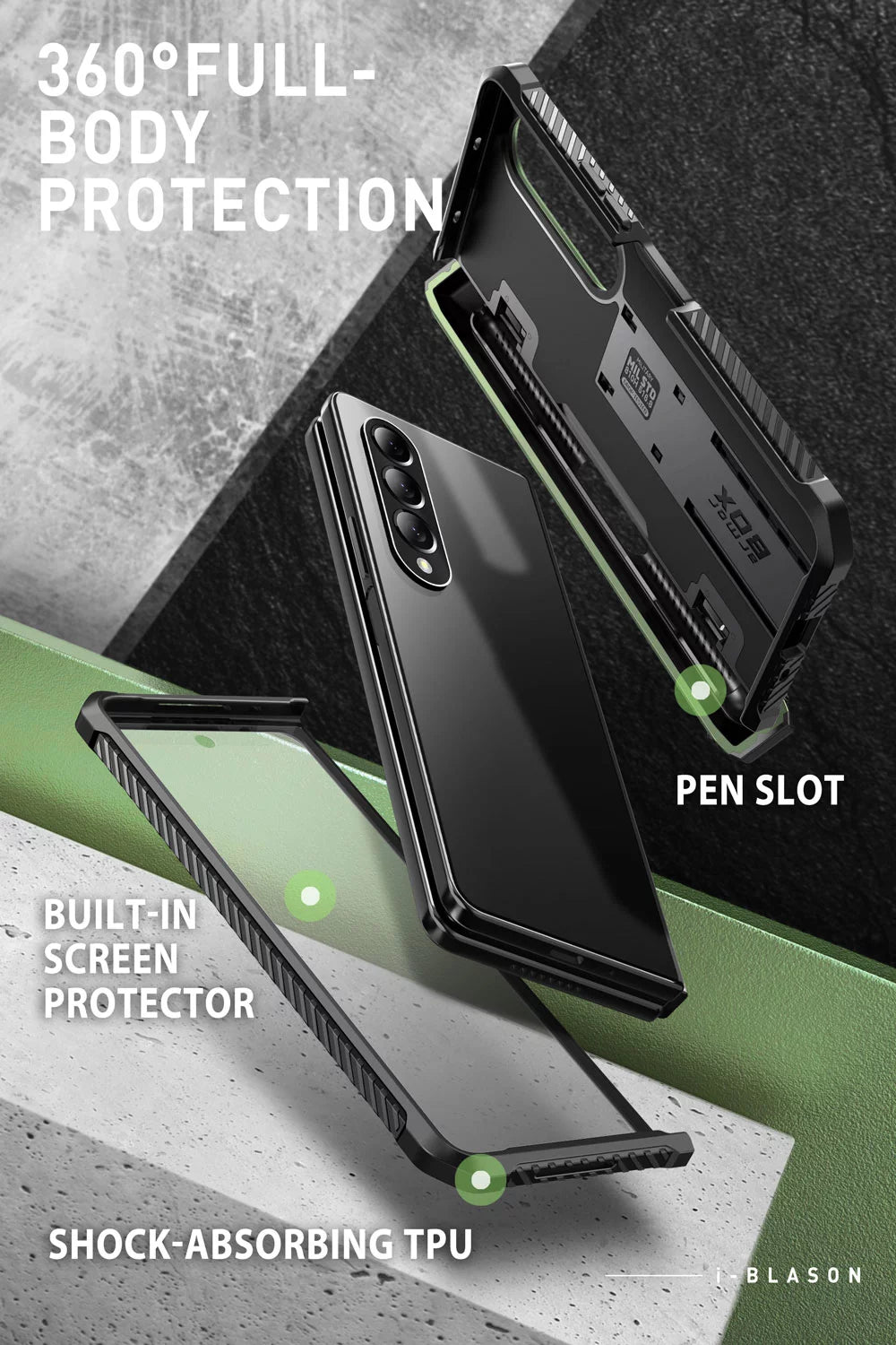 Dark Green Protective Cell Phone Case O5479