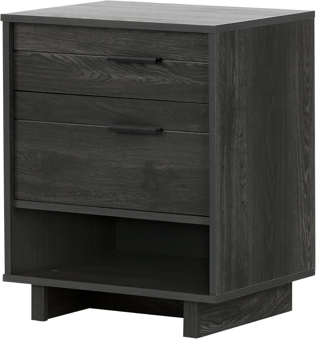 Winter Oak Nightstand with Cord Catcher Q182