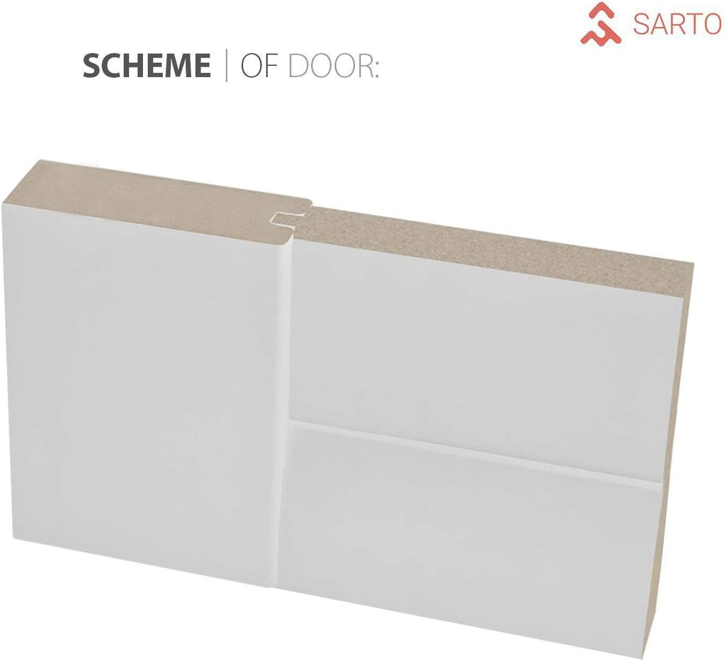 White Silk Frosted Opaque Glass Barn Door Panel 30 x 84 N3464