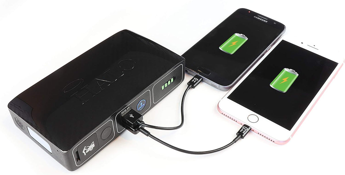 Navy Portable Car Jump Starter with 2 USB Ports H361