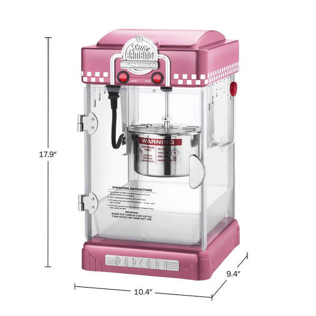 2.5oz Pink Popcorn Machine with Kettle I6547