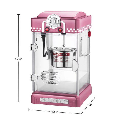 2.5oz Pink Popcorn Machine with Kettle I6547
