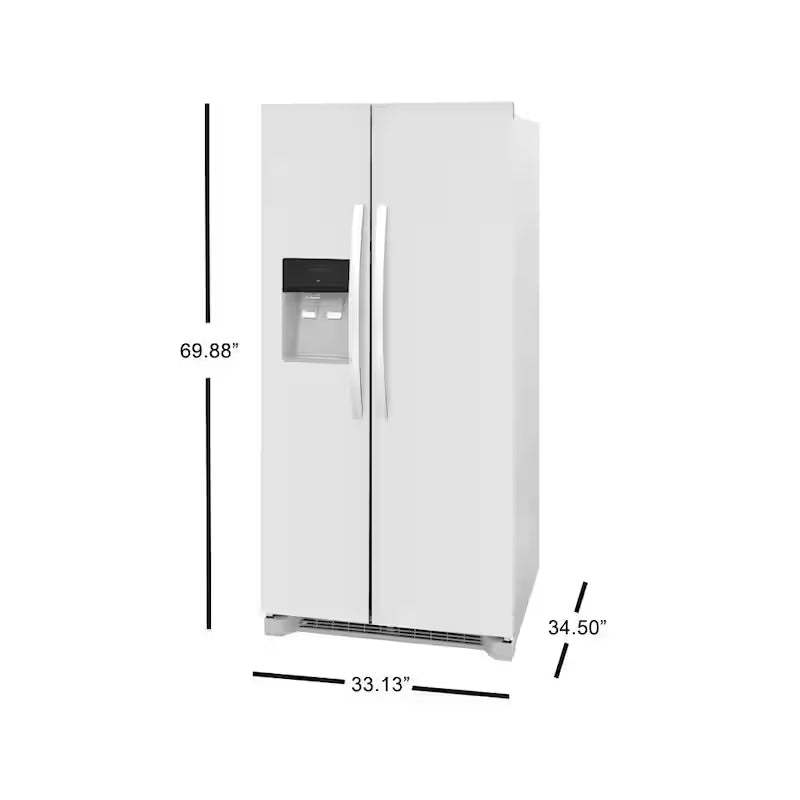 22.3 cu. ft. Side by Side Refrigerator in White U37561