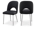 Black Vegan Leather Dining Chair U997