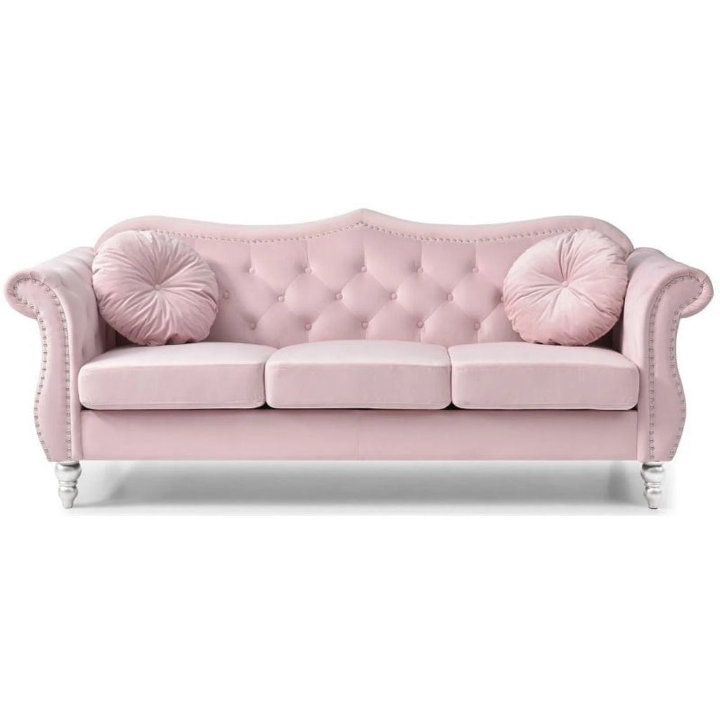 Pink 2-Piece Sofa and Loveseat Furniture Set R356147