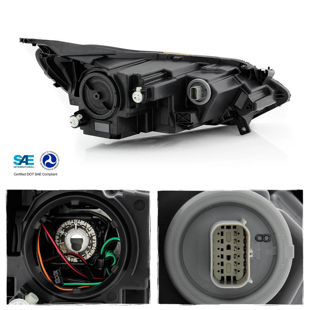 Chrome LED DRL Headlight Driver Left Side P4824
