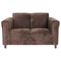 Dark Brown Microsuede Love Seat B65575