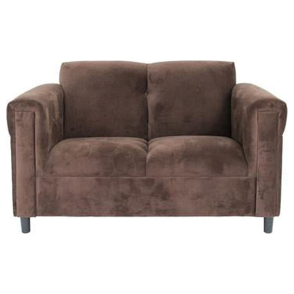 Dark Brown Microsuede Love Seat B65575