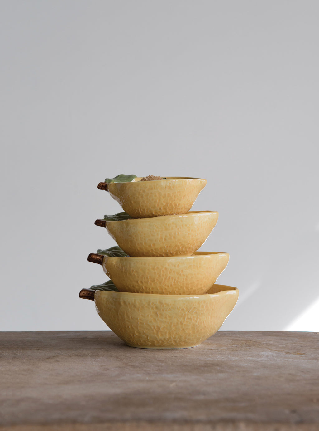 Lemon Shaped Measuring Cups Set of 4 W679