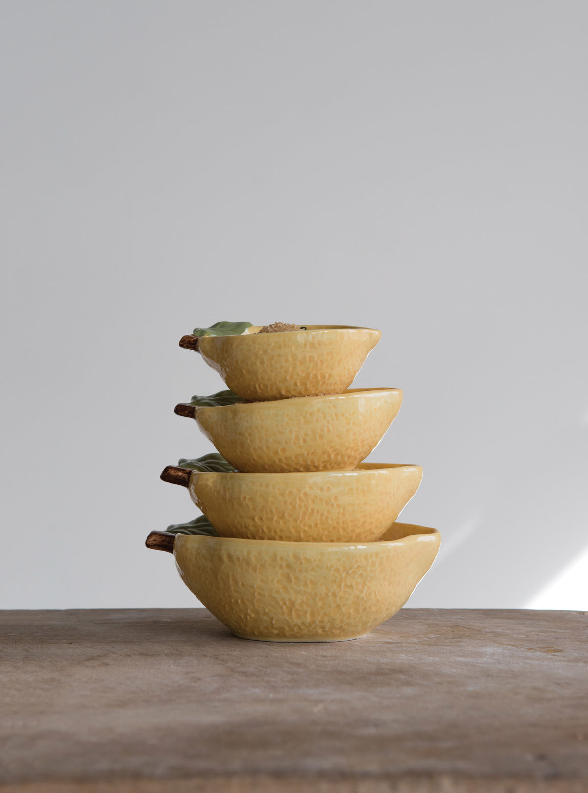 Lemon Shaped Measuring Cups Set of 4 W679