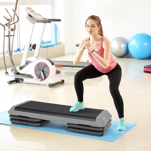 43'' Adjustable Fitness Stepper with 4 Stackable Risers Y8389