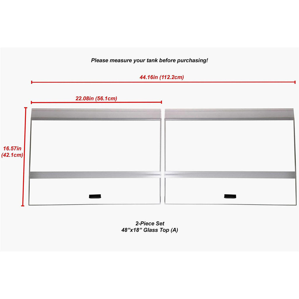 Glass Canopy 2 Piece Set for Aquarium Fish Tank K68627
