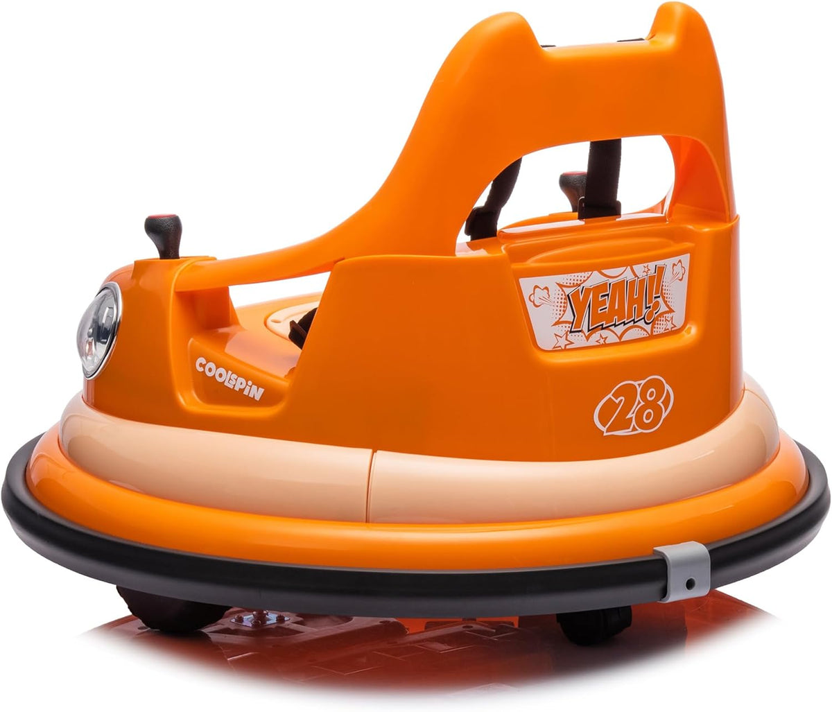12V Electric Ride-On Bumper Car with Remote Control, Led Lights, 360° Spin, Anti-Collision Padding, Safety Belt Y417617