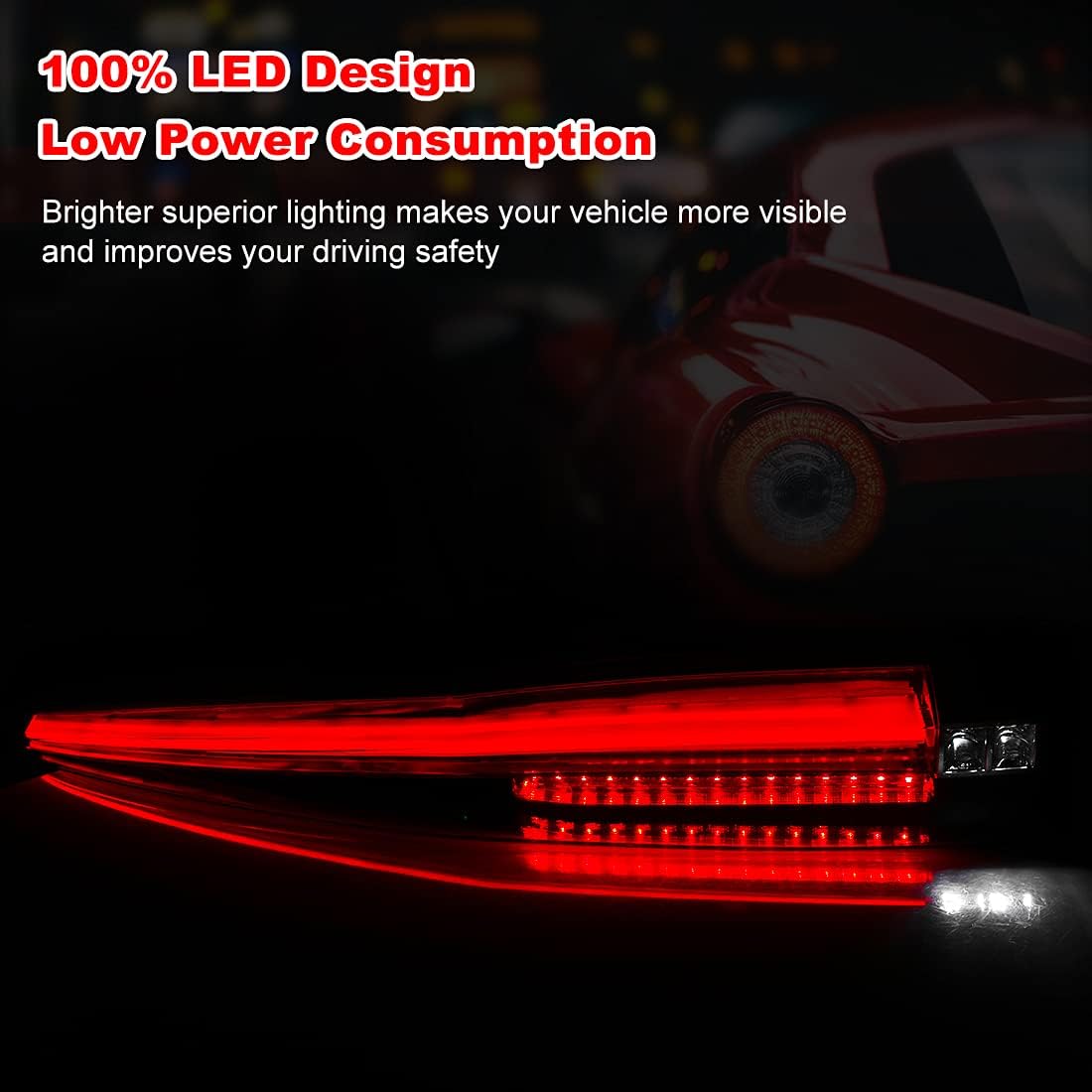 Clear LED Tail Lights Assembly for Cadillac Escalade ESV Y50337