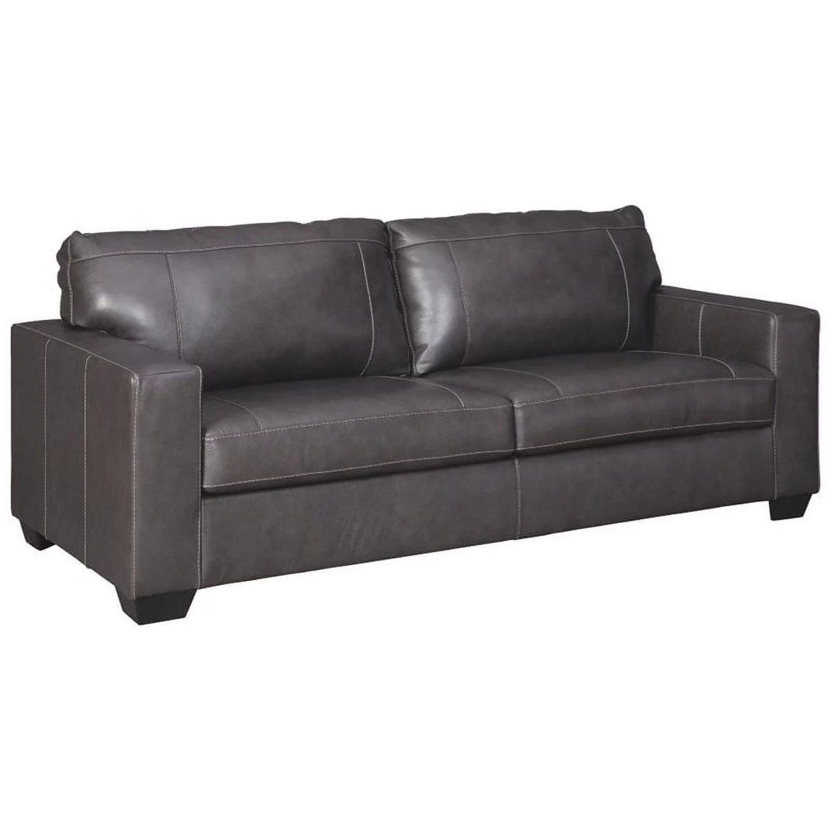 Gray Leather Sofa D8849