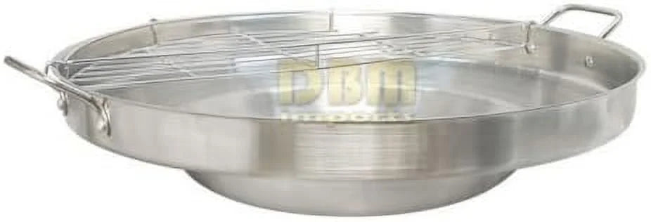 23'' Stainless Steel Concave Comal Frying Pan K369454