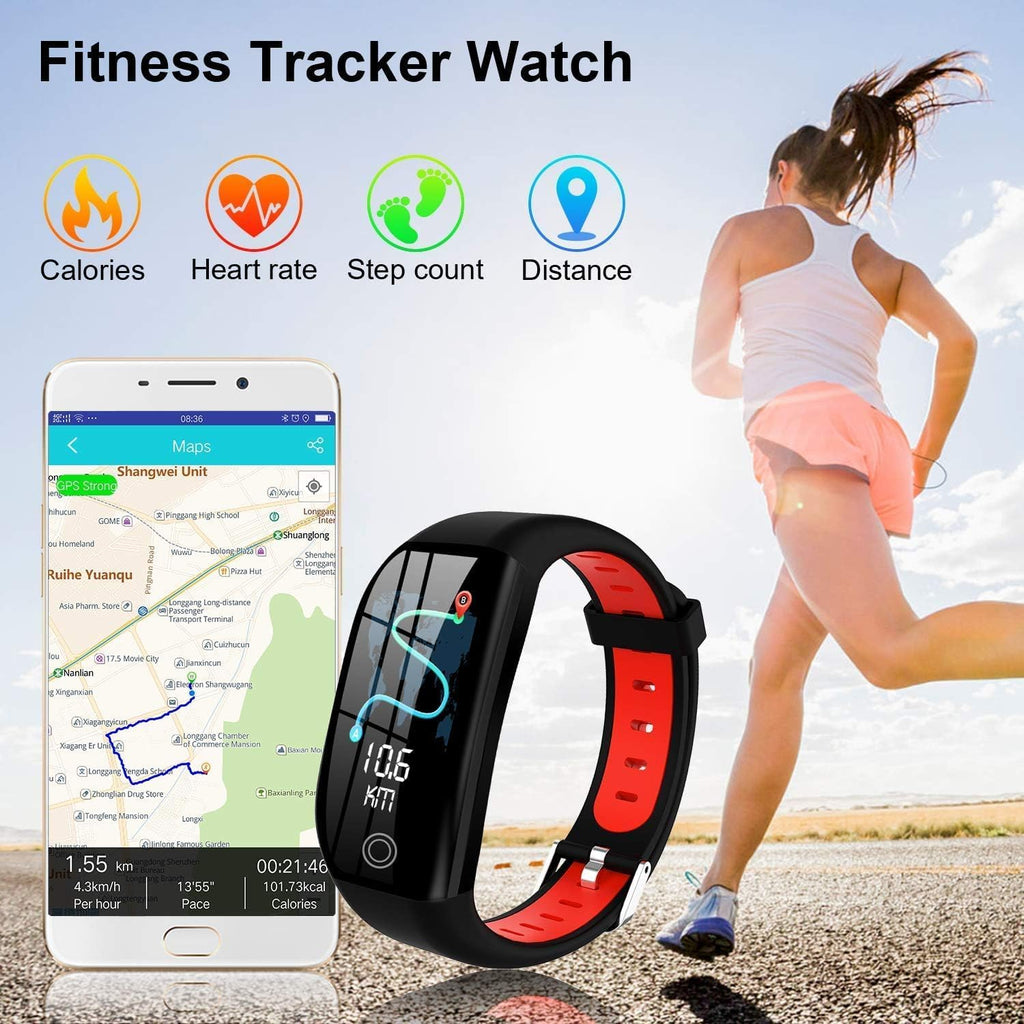Fitness Tracker Watch with Heart Rate Monitor, SpO2, Sleep Tracker, IP68 Waterproof E566373