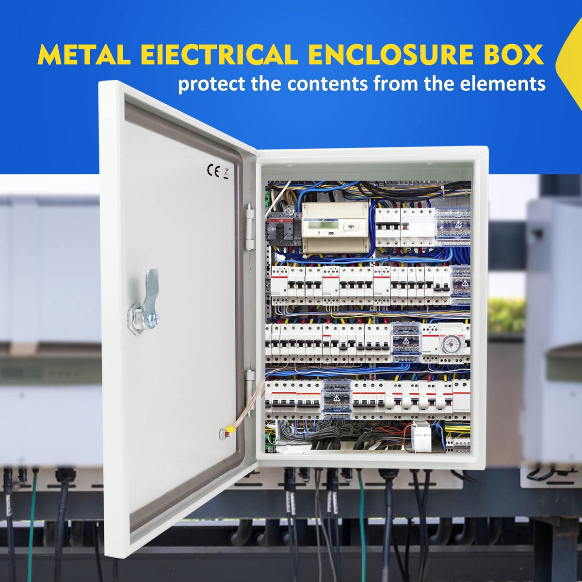 12 x 10 x 6'' IP66 Waterproof Steel Electrical Enclosure with Lock A189190