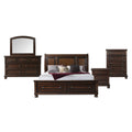 King Storage 5pc Bedroom Set Walnut G127
