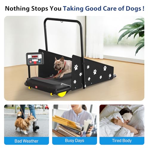 Dog Treadmill 265lbs Weight Capacity with Wheels and Remote Control S18120