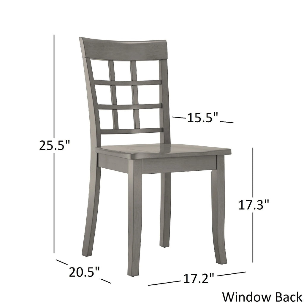5-Piece Wood Dining Set Antique Gray S57278