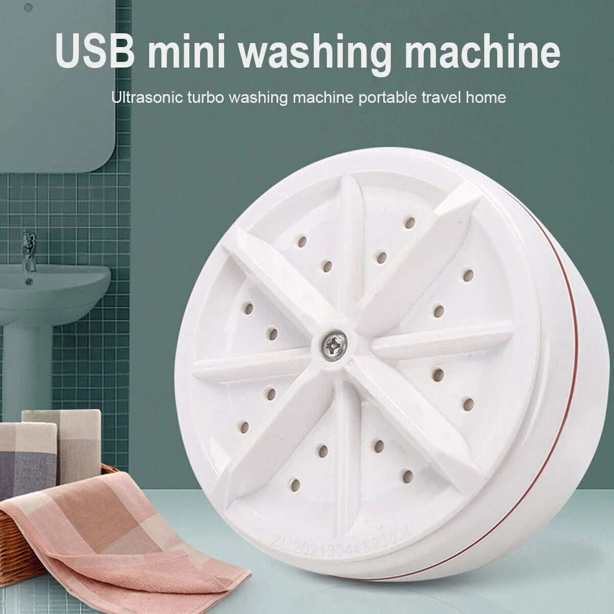 Ultrasonic Turbine Portable Mini Washing Machine Y666