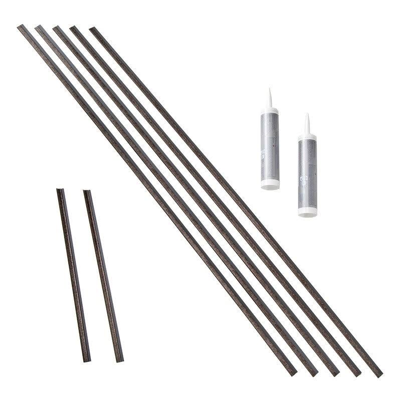Rib Smoked Pewter Backsplash Kit Y2961