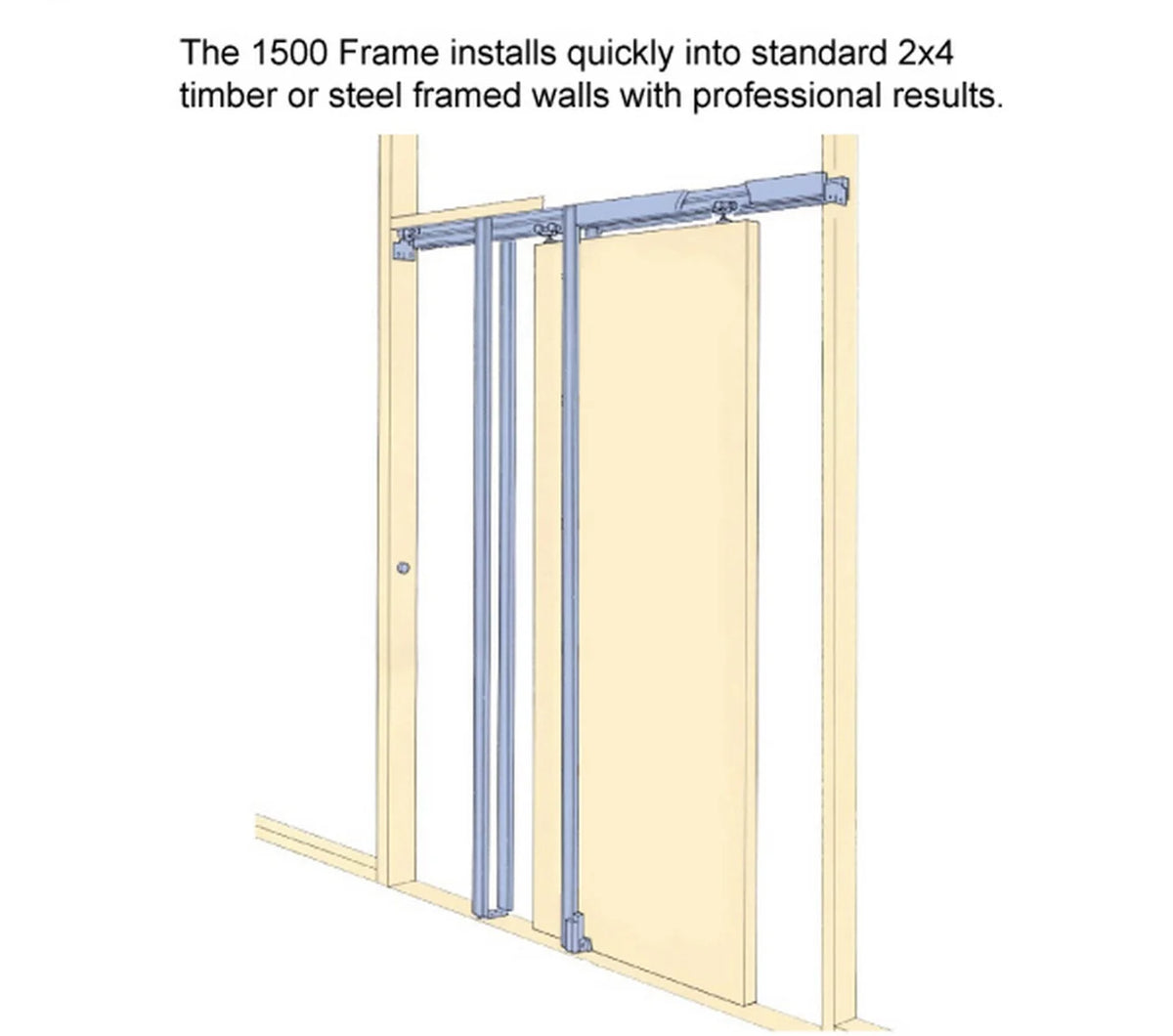 Sliding French Pocket Door with Frosted Glass P64598