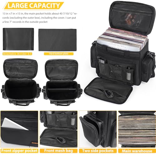 Vinyl Record Carrying Bag with Divider 40 Records 12" LP N12392