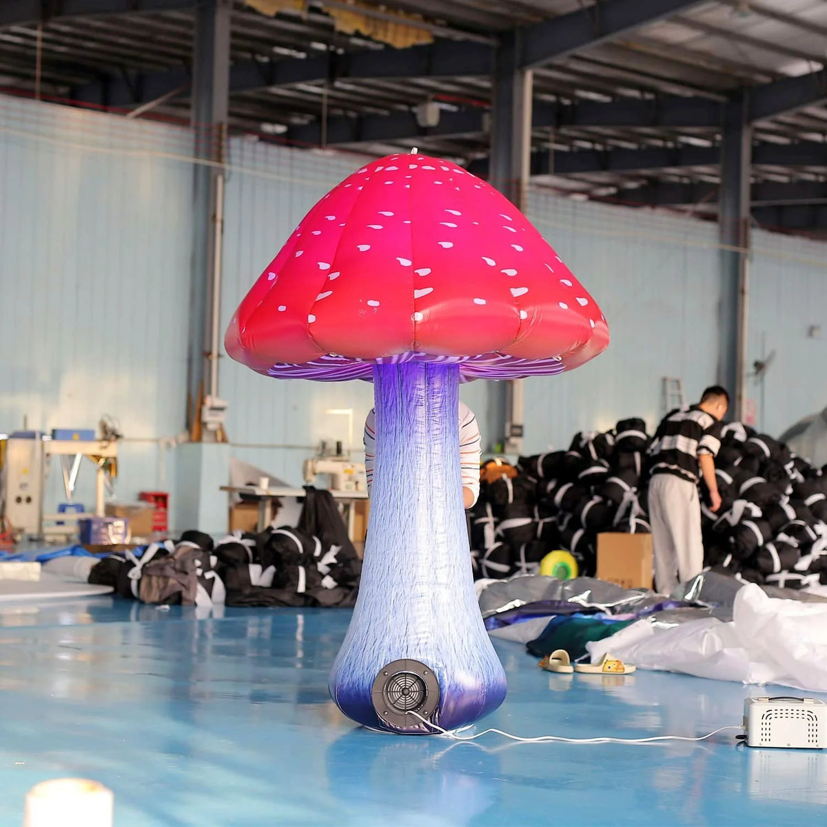 6.56ft Giant Colored Inflatable Mushroom with LED Light A8255
