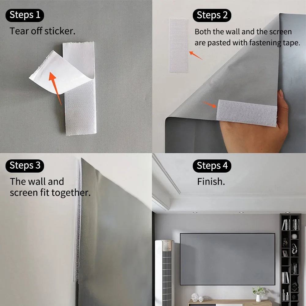 Projection Screen Movie Screen 16 9 3d 4k 1080p Indoor Theater P984924