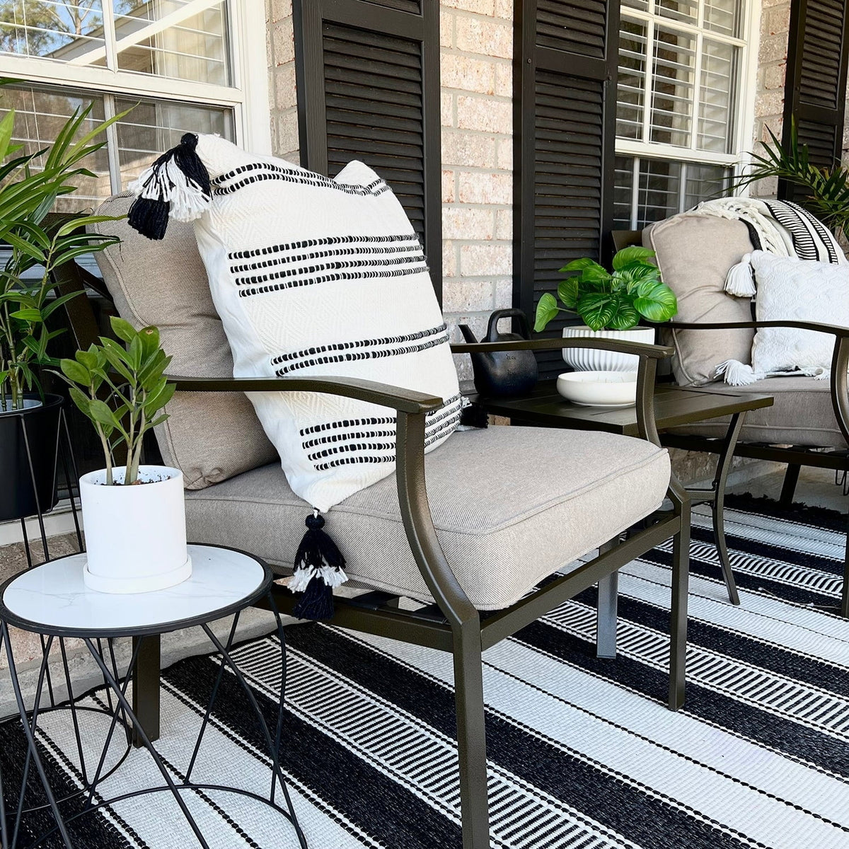 3-piece Padded Patio Conversation Set V37459