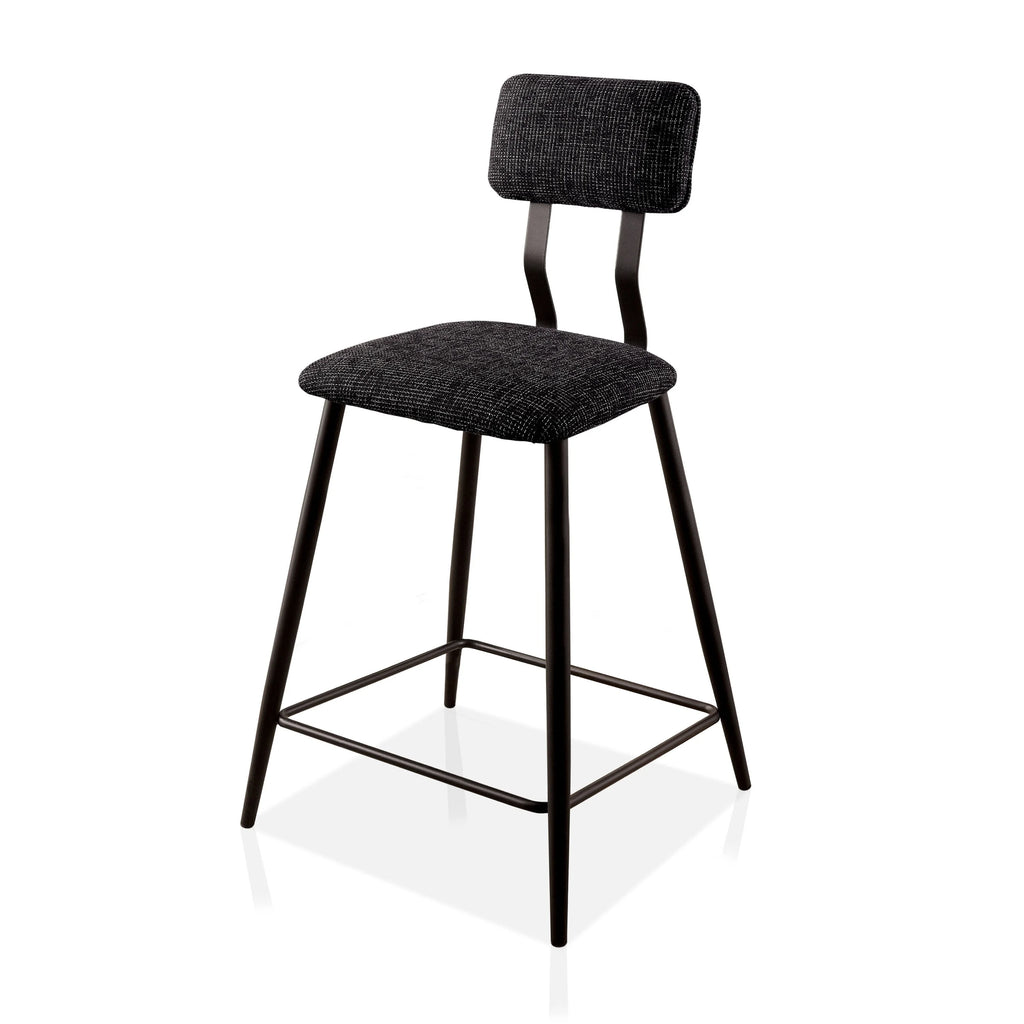 Industrial Black Bar Height Chairs Set of 2 F519472