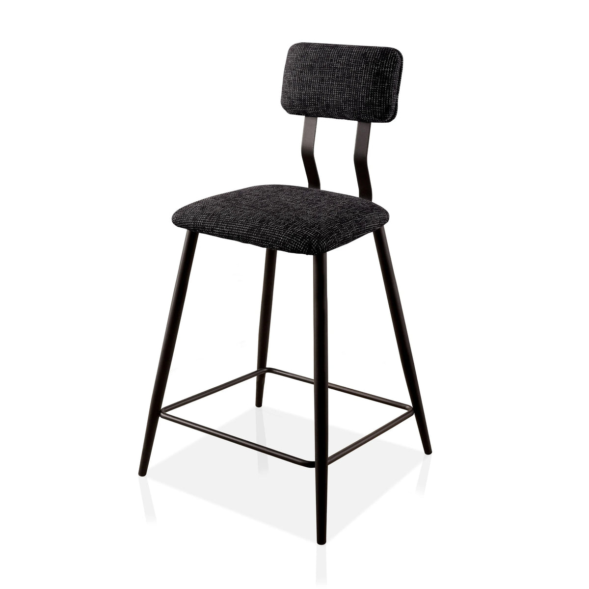Industrial Black Bar Height Chairs Set of 2 F519472