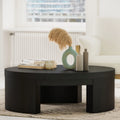 Round Black Coffee Table C409