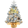 White 22 Inch Mini Artificial Christmas Tree with Lights I979886