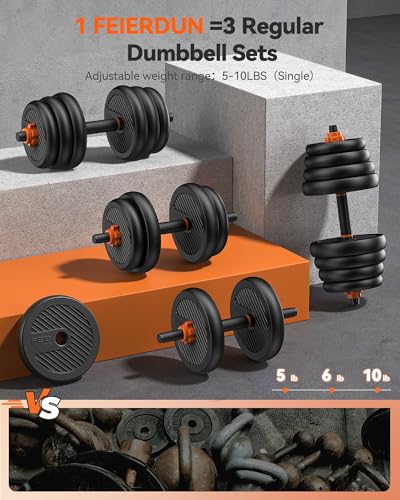 Adjustable Dumbbells Set with Connector Y2853