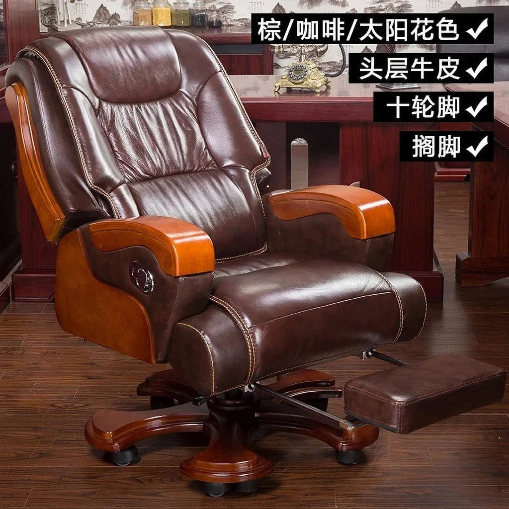 Leather Recliner Ergonomic Computer Massage Chair O46827