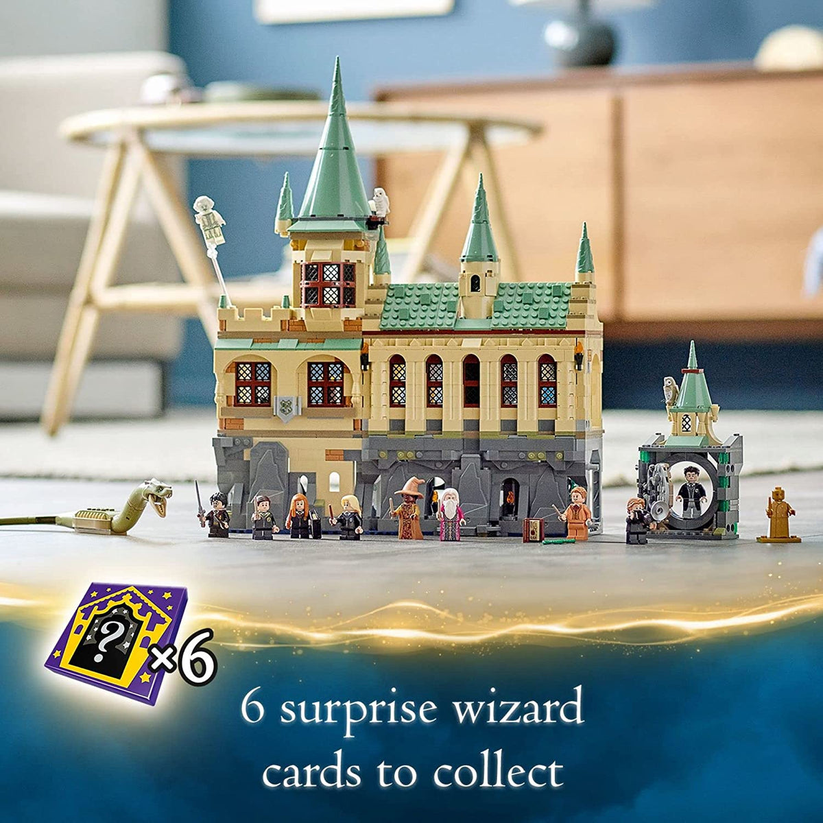 LEGO Harry Potter Hogwarts Chamber of Secrets 76389 Castle Toy with The Great Hall, 20th Anniversary Model Set with Collectible Golden Voldemort Minifigure and Glow-in-the-Dark Nearly Headless Nick R29810