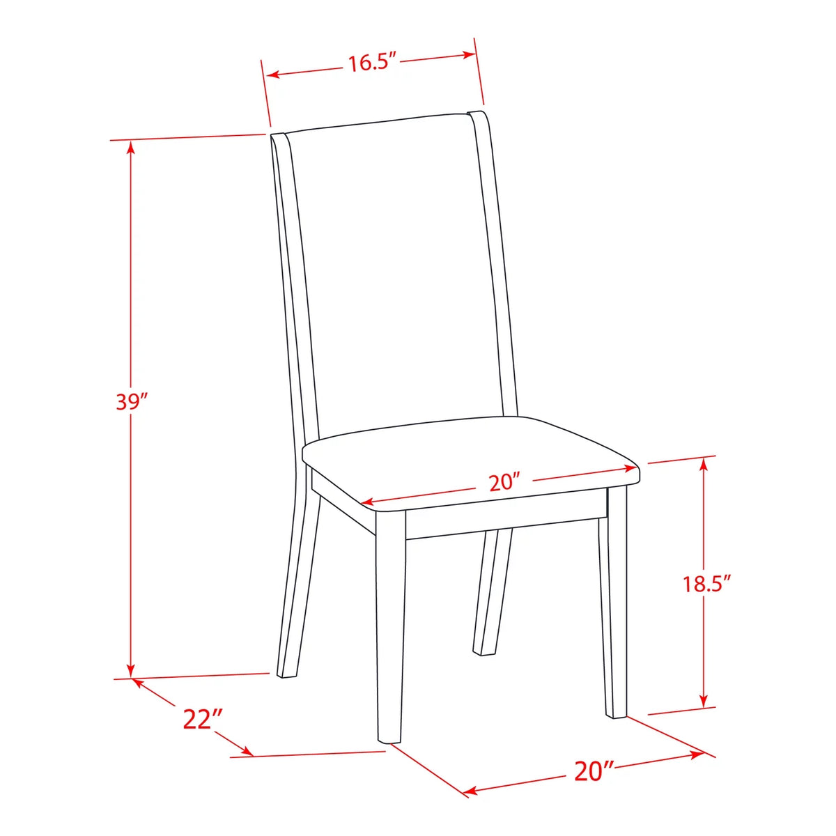5 Piece Wood Dining Table Set P9075