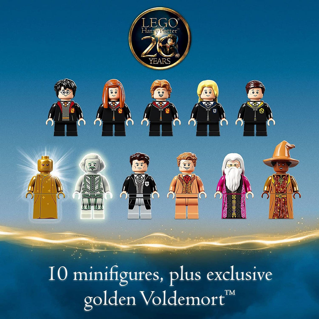 LEGO Harry Potter Hogwarts Chamber of Secrets 76389 Castle Toy with The Great Hall, 20th Anniversary Model Set with Collectible Golden Voldemort Minifigure and Glow-in-the-Dark Nearly Headless Nick R29810