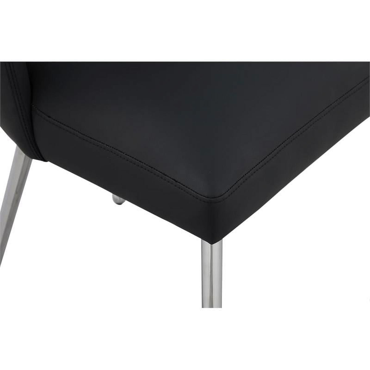 Black Vegan Leather Dining Chair U997
