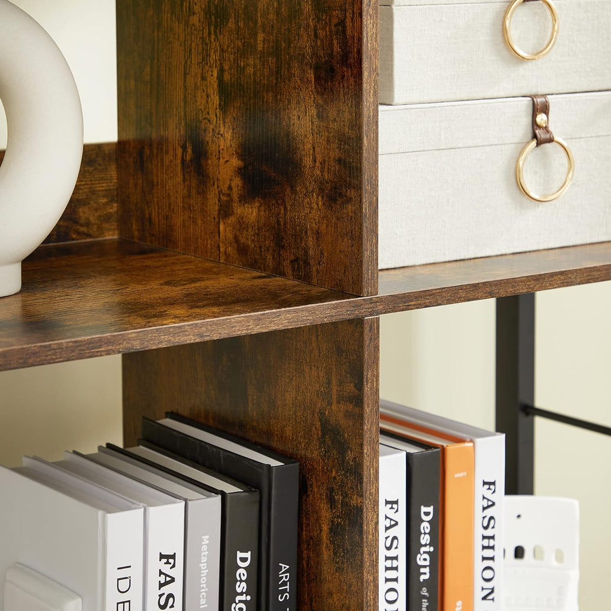 4-Tier Bookcase with 8 Cubes U2611