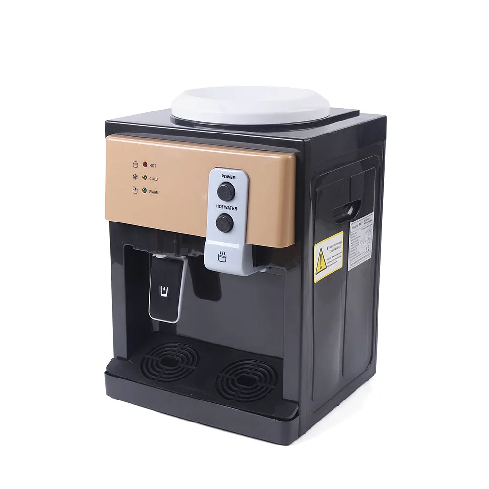Top Loading Countertop Water Cooler Dispenser with Hot Cold and Room Temperature Water, Black S28155
