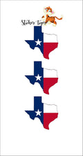 Texas Shaped Hard Hat Helmet Stickers Decal L64582
