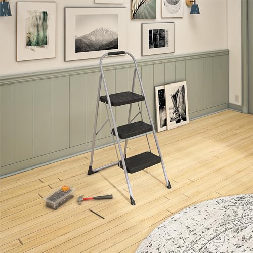Three Big Folding Step Stool with Rubber Hand Grip L827399