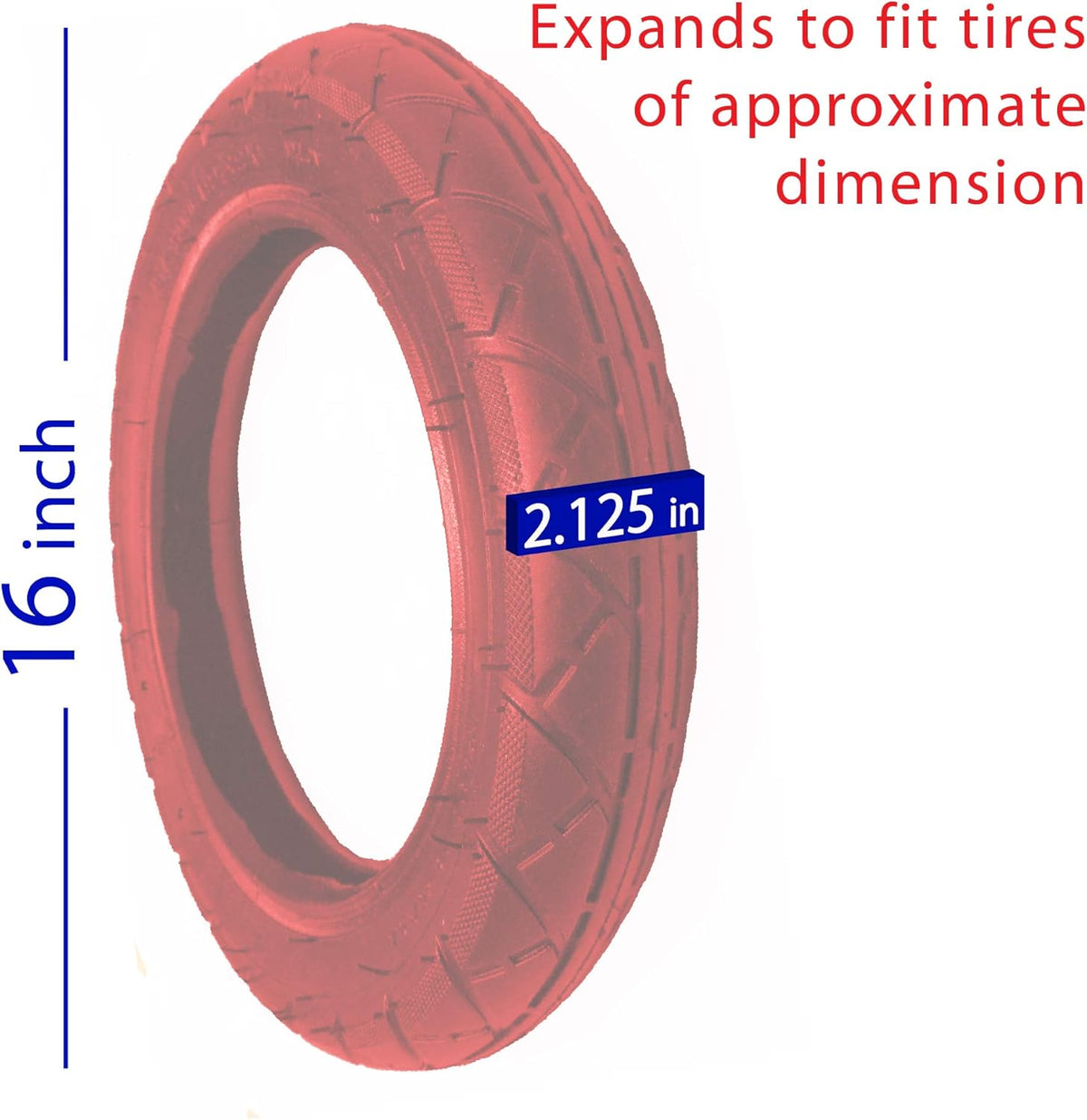 16x2.125 Tube with Angled Valve & Tire Set, Pack of 2 W541