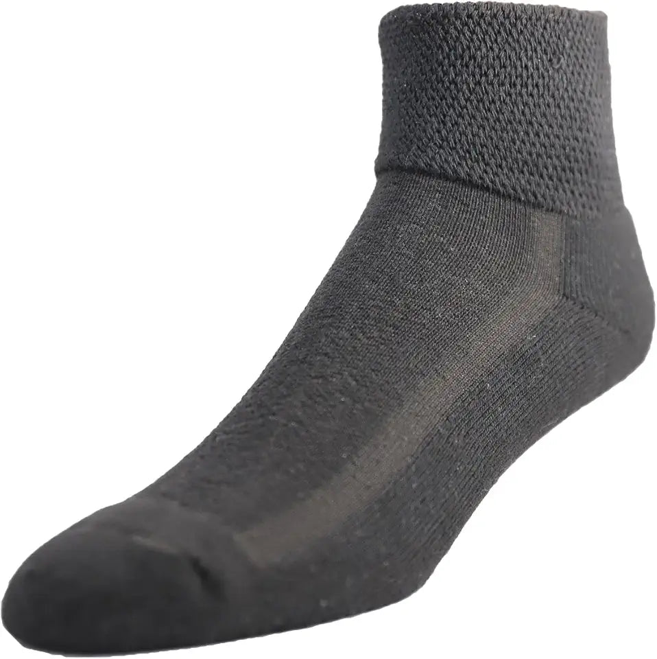 Black Diabetic Ankle Socks W9234