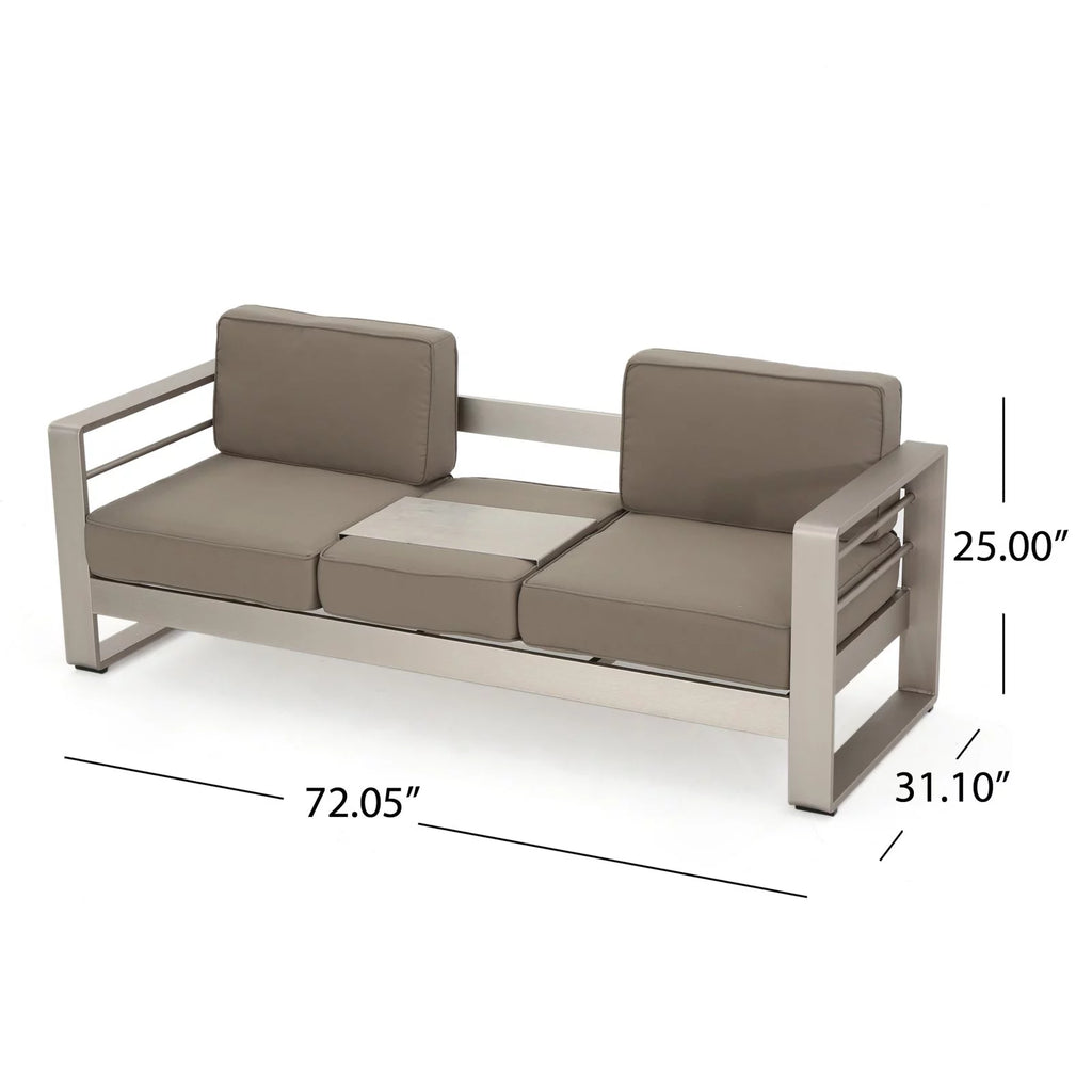 Aluminum Patio Sofa with Cushions U751