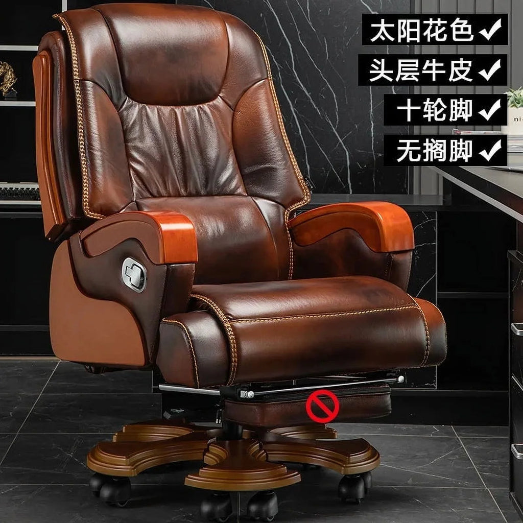 Leather Recliner Ergonomic Computer Massage Chair O46827
